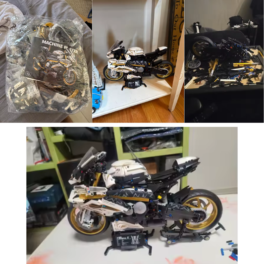 Metal Alloy Motorcycle Model – 2045-Piece Premium Build Kit