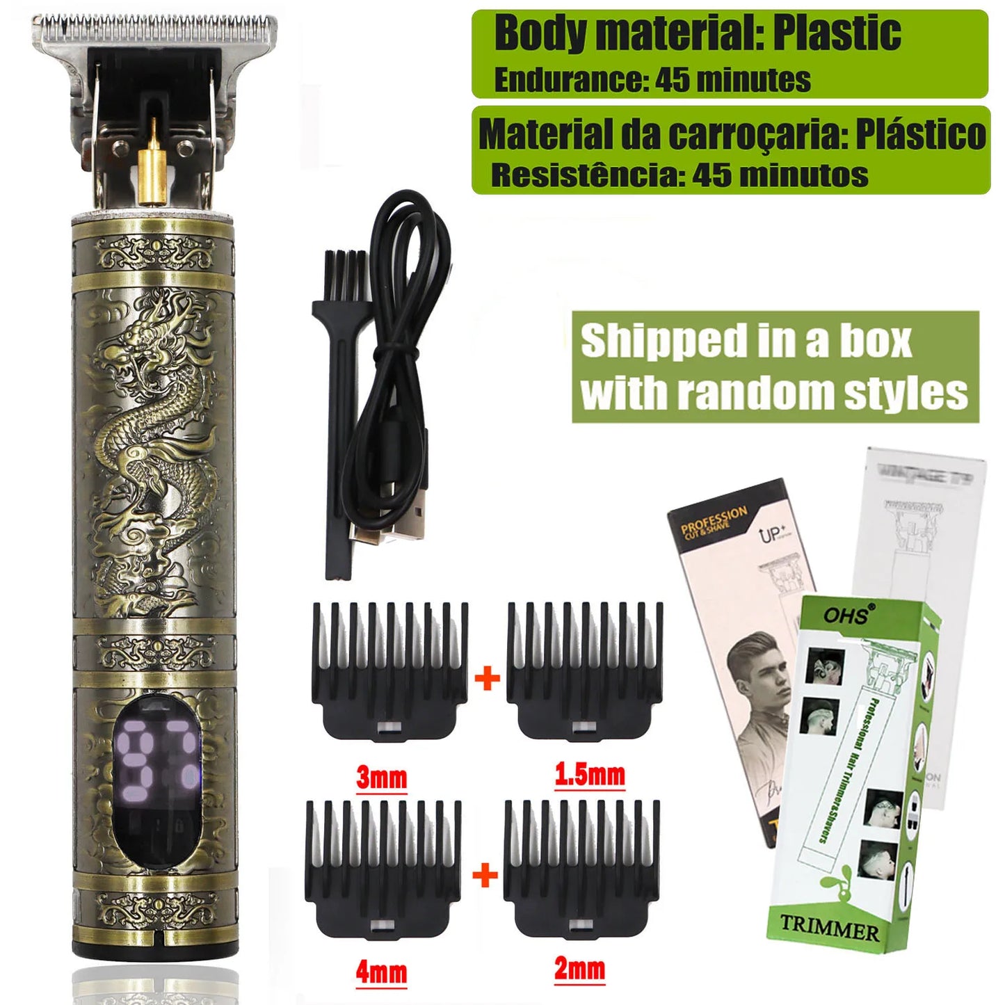 T9 Hair Clipper Repair Beard Shaving Body Hair Trimmer Clippers