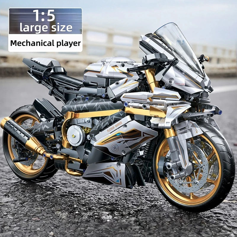 Metal Alloy Motorcycle Model – 2045-Piece Premium Build Kit