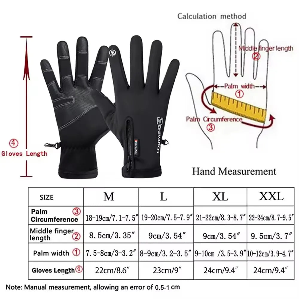 Winter Gloves Waterproof Thermal Touch Screen