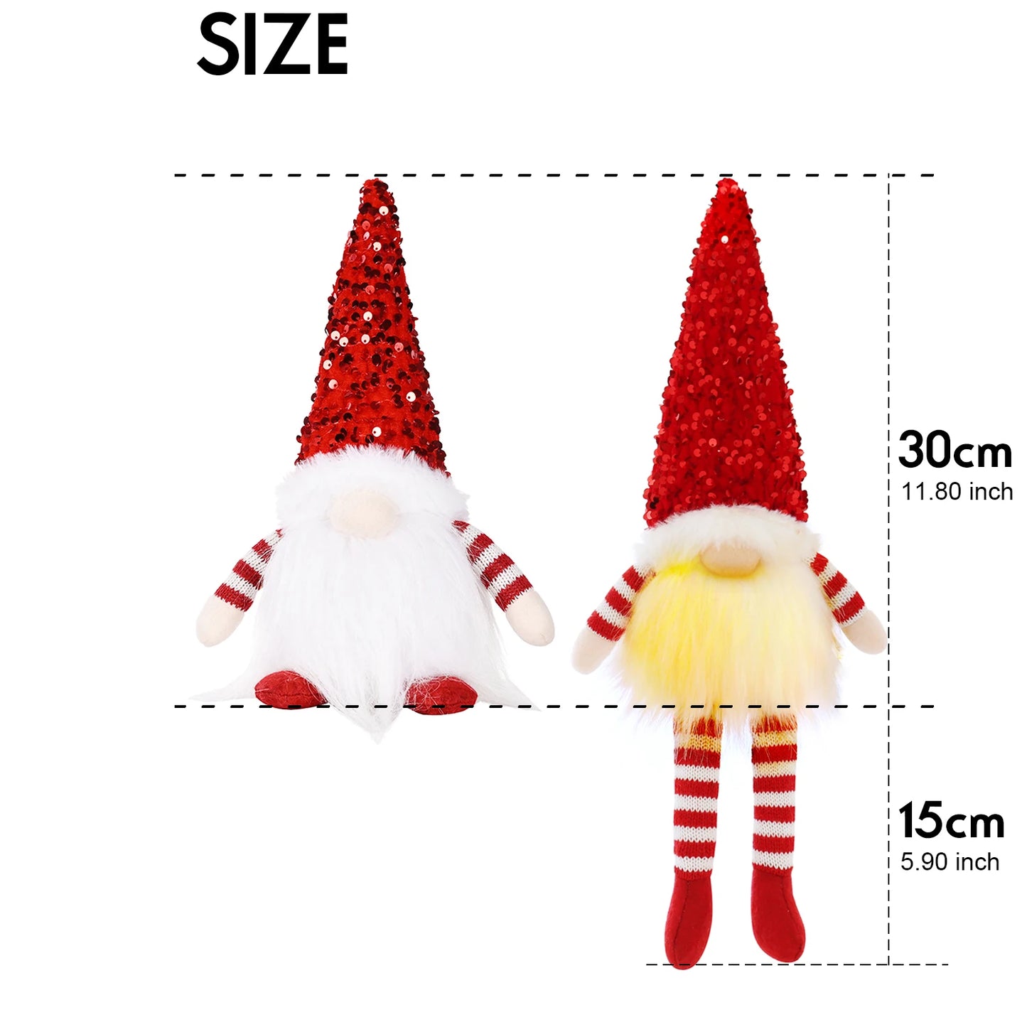 Faceless Christmas Gnome, 30cm Night Light, Christmas Gift