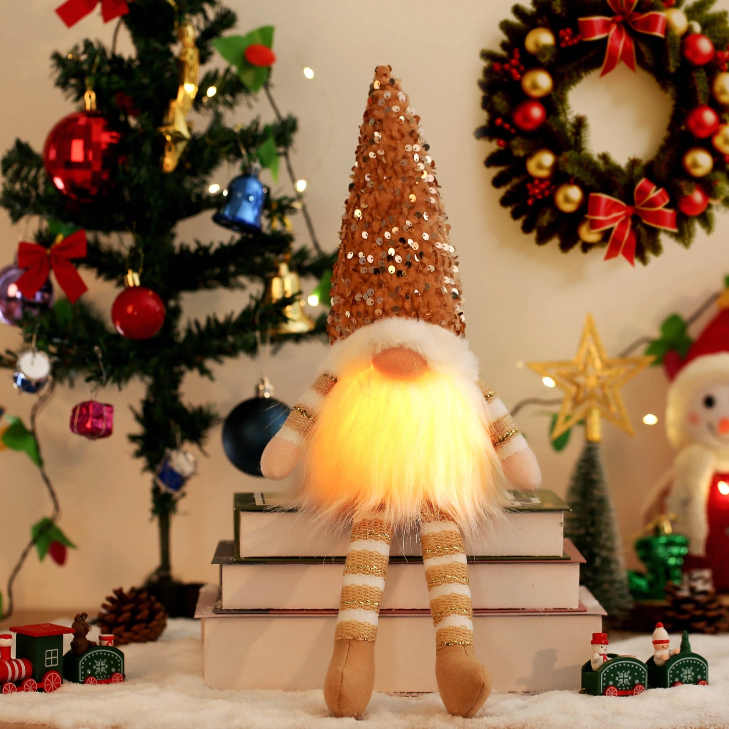 Faceless Christmas Gnome, 30cm Night Light, Christmas Gift