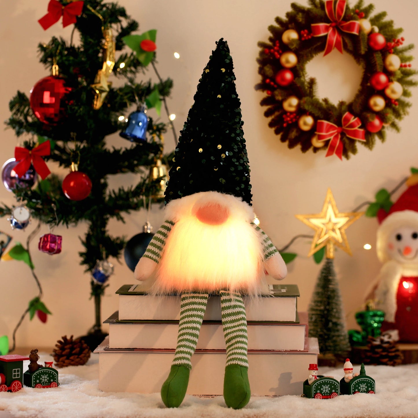 Faceless Christmas Gnome, 30cm Night Light, Christmas Gift
