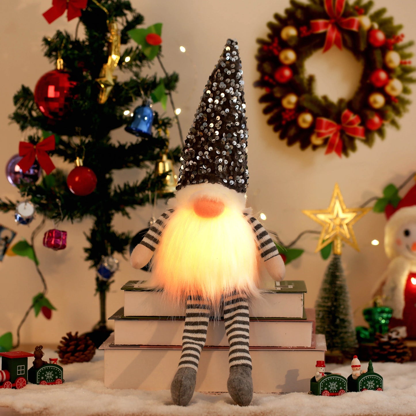 Faceless Christmas Gnome, 30cm Night Light, Christmas Gift